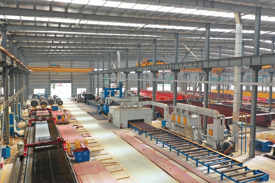 Steel pretreatment production line